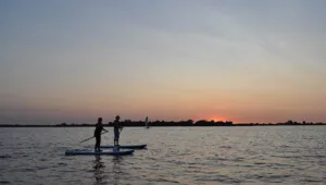 RC robinson crusoe suppen bij zonsondergang