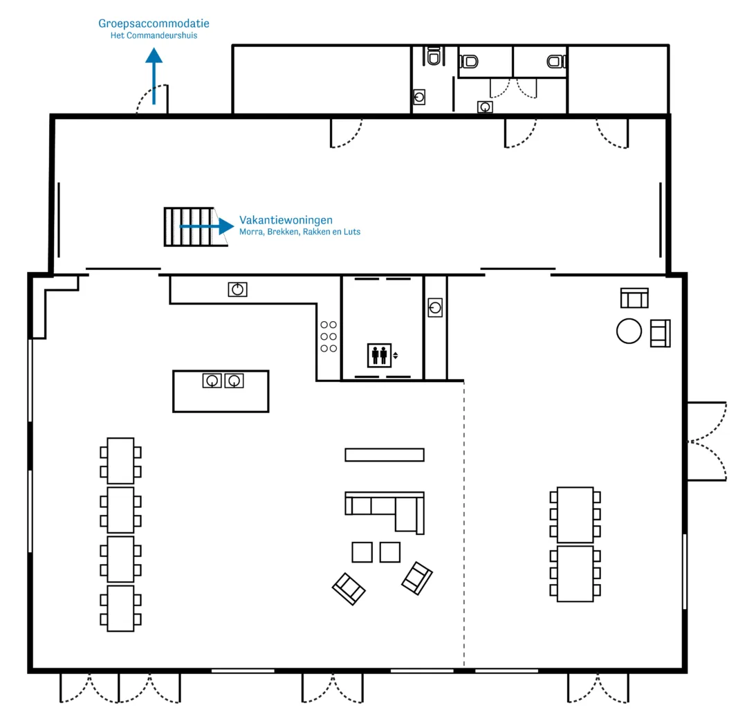 Plattegrond It Sailhûs begane grond HR